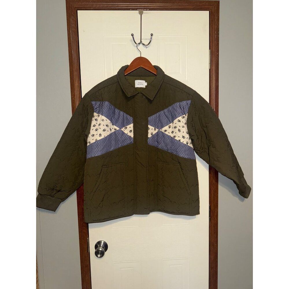 Things Between Parker Parchwork‎ Quilted Jacket Dark Olive Size Small - Picture 14 of 16